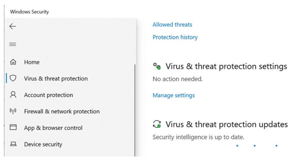 Virus and threat protection